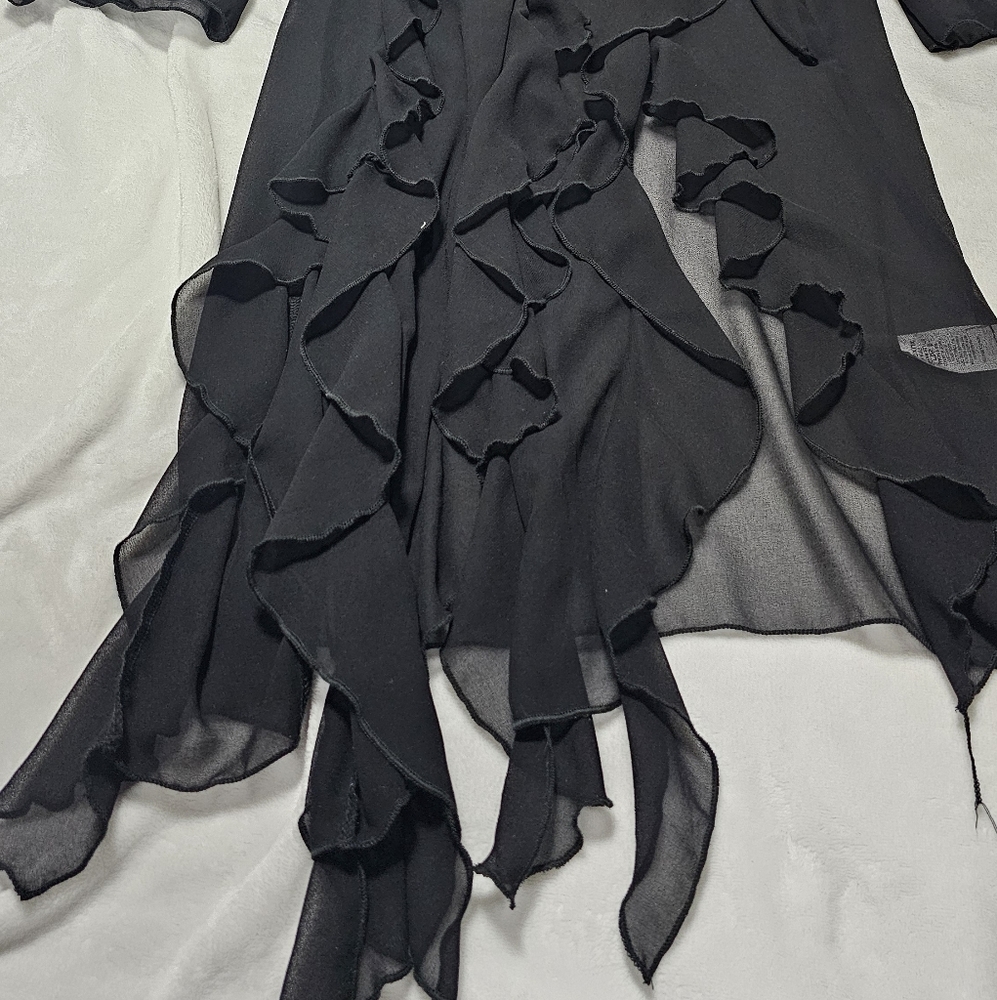 Windsor elegant sheer black long sleeves cardigan. Size XL